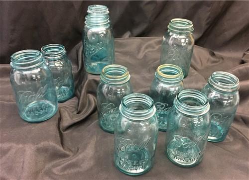 10 Quart Aqua Blue Green Fruit Canning Jars Ball Wedding Decoration Mason QT bc,