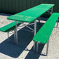 Wood Vintage German Beer Garden Table and Benches, Oktoberfest Picnic Table G42