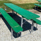 Wood Vintage German Beer Garden Table and Benches, Oktoberfest Picnic Table G64