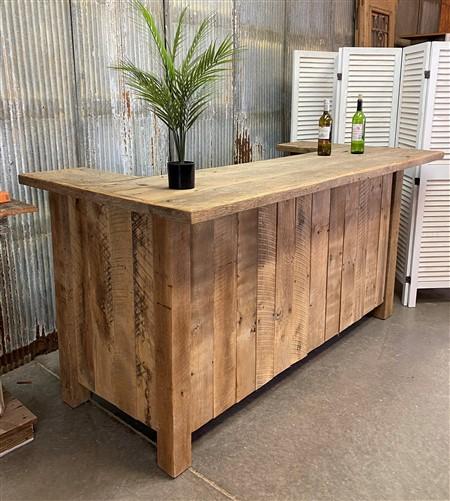 front Bar - 7' Amish Made Front Bar, Pine Wood Bar, Rustic Front Bar, Custom Made to Order by The Old Grainery (Amish fron...