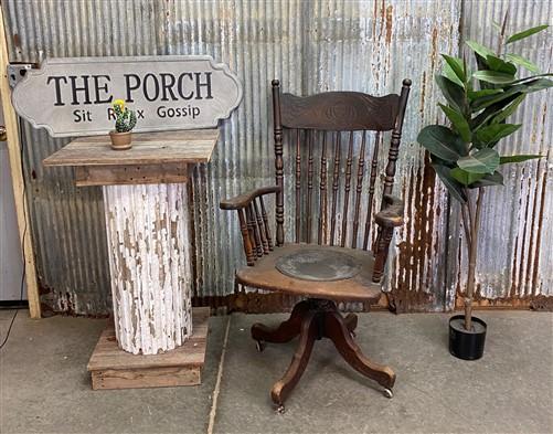 Chairs - Swivel Chair, Vintage Wood Arm Office Chair, Wood Swivel Chair, Accent Chair by The Old Grainery (accent, accent...
