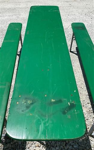 Wood Vintage German Beer Garden Table and Benches, Oktoberfest Picnic Table G80