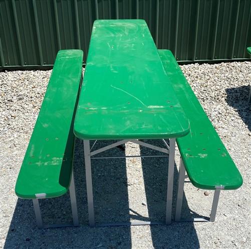 Wood Vintage German Beer Garden Table and Benches, Oktoberfest Picnic Table G77