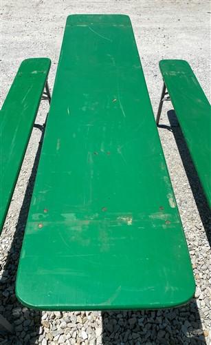 Wood Vintage German Beer Garden Table and Benches, Oktoberfest Picnic Table G77