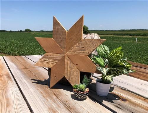 Wooden Star - 20" Amish Made Wooden Star, Reclaimed Barn Wood Star Rustic Farmhouse Decor, E by The Old Grainery (amish ma...