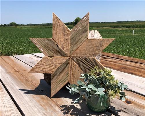 Wooden Star - 20" Amish Made Wooden Star, Reclaimed Barn Wood Star Rustic Farmhouse Decor, B, by The Old Grainery (amish m...