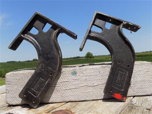 Door closer - Russwin 128 C Potbelly Door Closer Brackets, Vintage Industrial Hardware I, by The Old Grainery (128c, Aged...