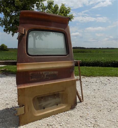 Van door - 1960s Rear Van Door, 1973 Marigold Festival Golden Il Sign, Mancave Garage Art, by The Old Grainery (1960s, aut...