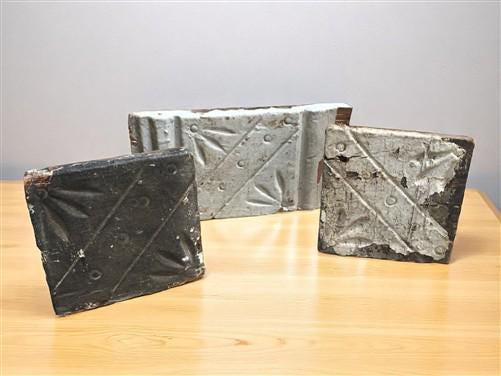 Home & Living > Home Improvement > Moldings & Trim - 3 Plinth Blocks, Door Trim Molding, Architectural Salvage Antique Art...