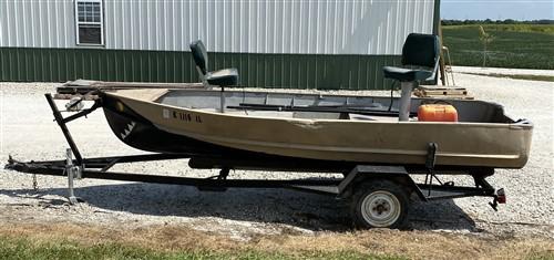 Boat - 14'-6" Aluminum Boat with Trailer, Fishing Boat, Trailer Titled, Water Sports by The Old Grainery (Aluminum, Alumin...