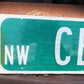 Central Av Street Sign, Vintage Green Road Sign, 42x9 Metal Wall Sign, Garage