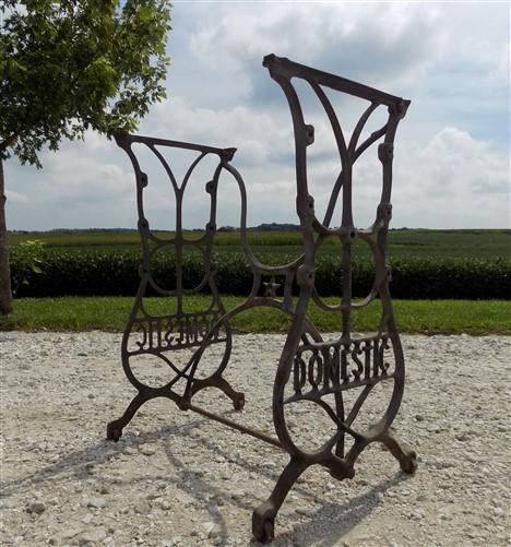 Treadle - Treadle Sewing Machine, Cast Iron Base, Industrial Age, Domestic PN, by The Old Grainery (base, cast iron, domes...