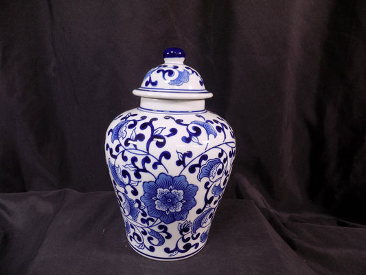 Decorative jar - Blue & White Floral Ginger Jar, 10 Chinese Porcelain Decor, Asian Chinoiserie Y, by The Old Grainery (10...