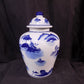 Decorative jar - Blue & White Pagoda Ginger Jar, 10 Chinese Porcelain Decor, Chinoiserie X, by The Old Grainery (Asian, As...