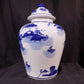 Decorative jar - Blue & White Pagoda Ginger Jar, 10 Chinese Porcelain Decor, Chinoiserie X, by The Old Grainery (Asian, As...