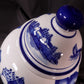 Decorative jar - Blue & White Pagoda Ginger Jar, 10 Chinese Porcelain Decor, Chinoiserie X, by The Old Grainery (Asian, As...
