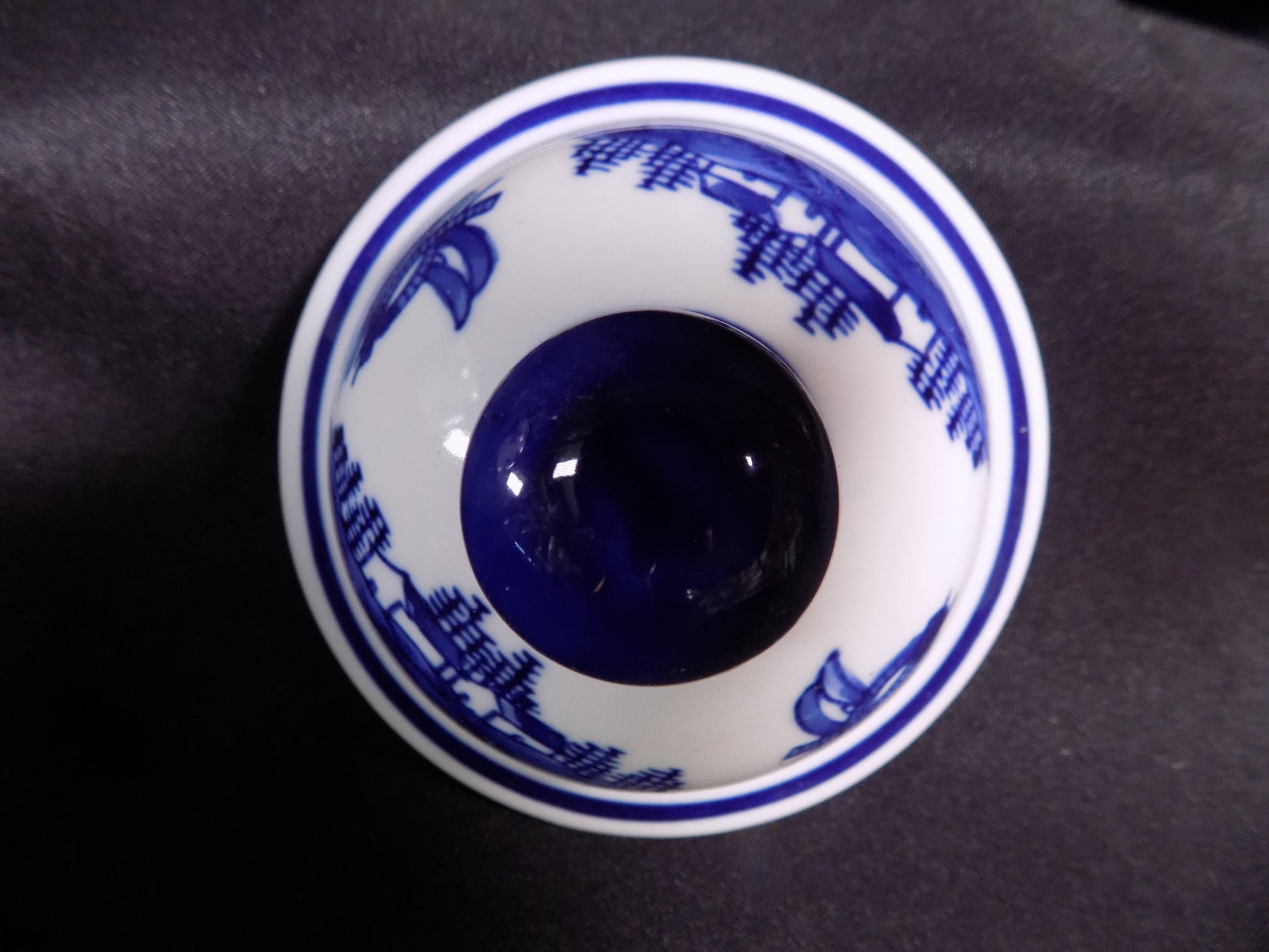 Decorative jar - Blue & White Pagoda Ginger Jar, 10 Chinese Porcelain Decor, Chinoiserie X, by The Old Grainery (Asian, As...