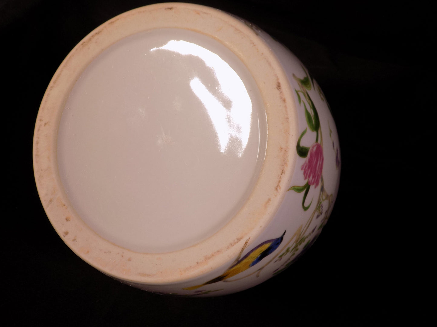Bird & Flower Ginger Jar, 9 Chinese Porcelain Decor, Asian Chinoiserie A22