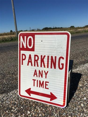Signs - No Parking Any Time Street Sign, 24x18 Vintage Metal Road Sign, Garage Art, G by The Old Grainery (Garage Art, Met...