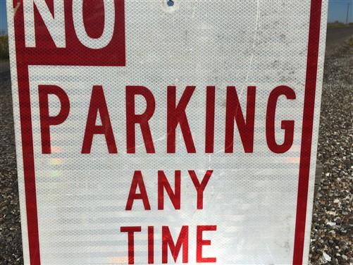 Signs - No Parking Any Time Street Sign, 24x18 Vintage Metal Road Sign, Garage Art, G by The Old Grainery (Garage Art, Met...
