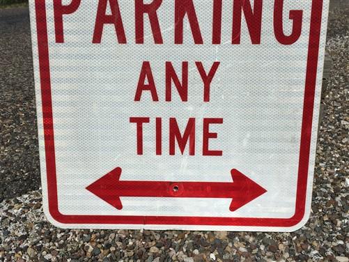 Signs - No Parking Any Time Street Sign, 24x18 Vintage Metal Road Sign, Garage Art, G by The Old Grainery (Garage Art, Met...