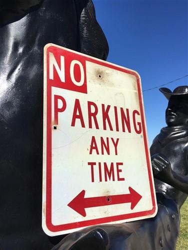 Signs - No Parking Any Time Street Sign, 24x18 Vintage Metal Road Sign, Garage Art, H by The Old Grainery (Garage Art, Met...