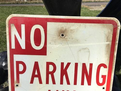 Signs - No Parking Any Time Street Sign, 24x18 Vintage Metal Road Sign, Garage Art, H by The Old Grainery (Garage Art, Met...