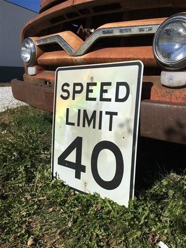 Signs - Speed Limit 40 Vintage Sign, 30x24 Vintage Metal Road Sign, B by The Old Grainery (Garage Art, Home Decor, Kid's R...