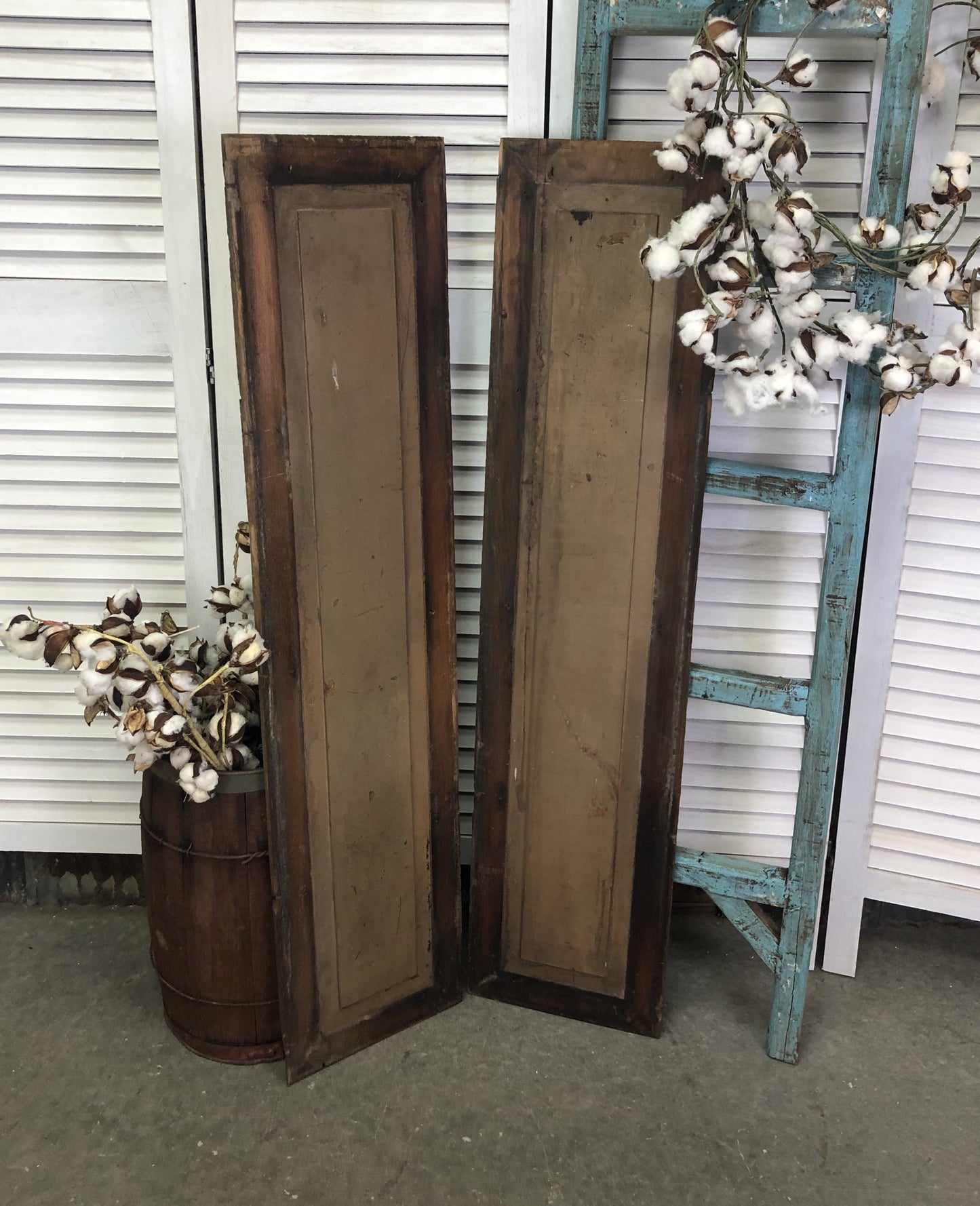 2 Wooden Door Panels, Cupboard Furniture Architectural Salvage, Arts Crafts A67,