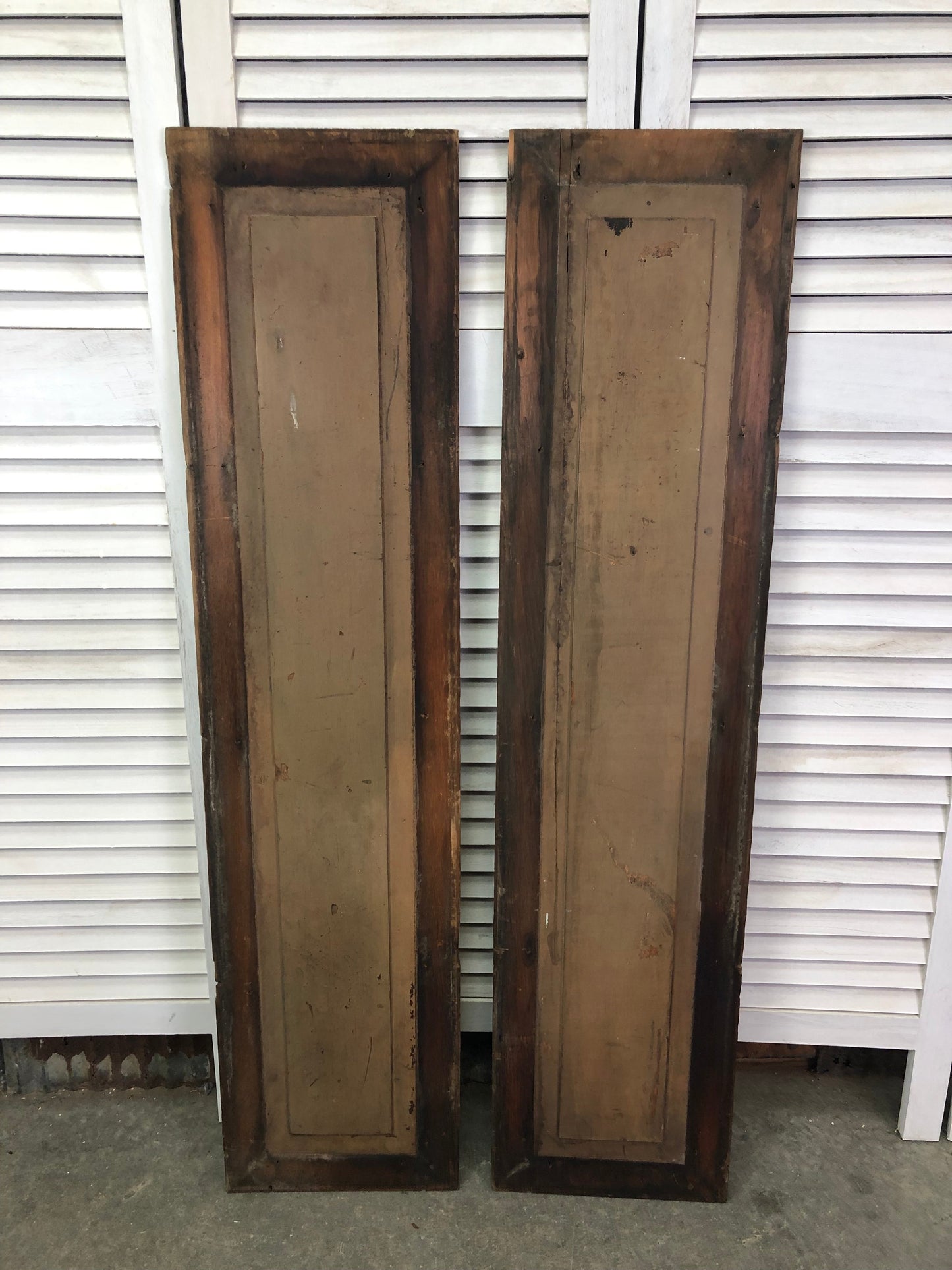 2 Wooden Door Panels, Cupboard Furniture Architectural Salvage, Arts Crafts A67,