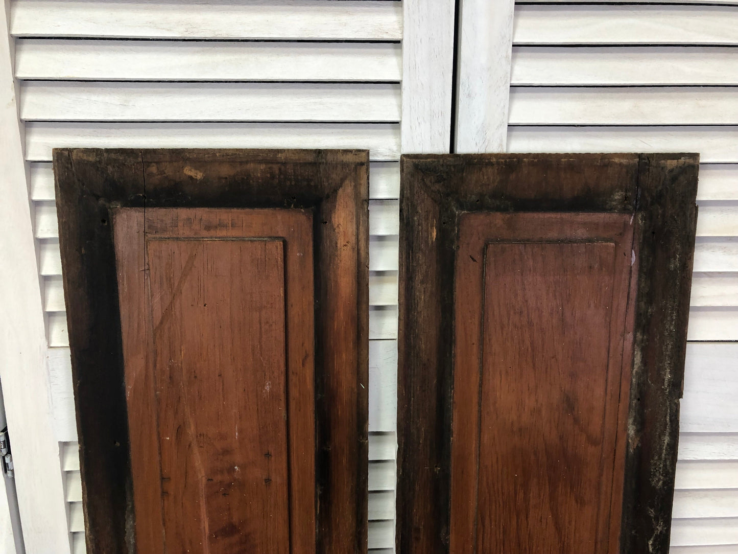 2 Wooden Door Panels, Cupboard Furniture Architectural Salvage, Arts Crafts A67,