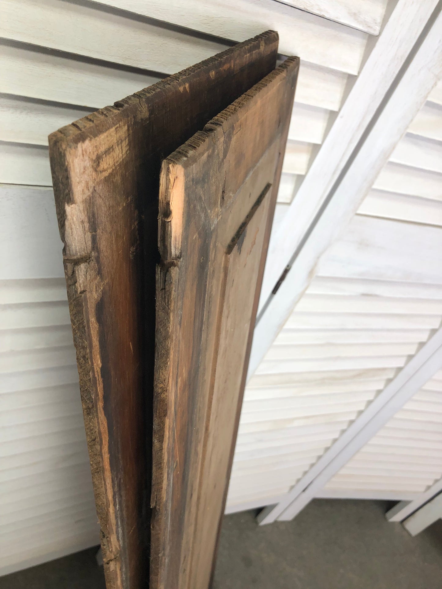 2 Wooden Door Panels, Cupboard Furniture Architectural Salvage, Arts Crafts A67,