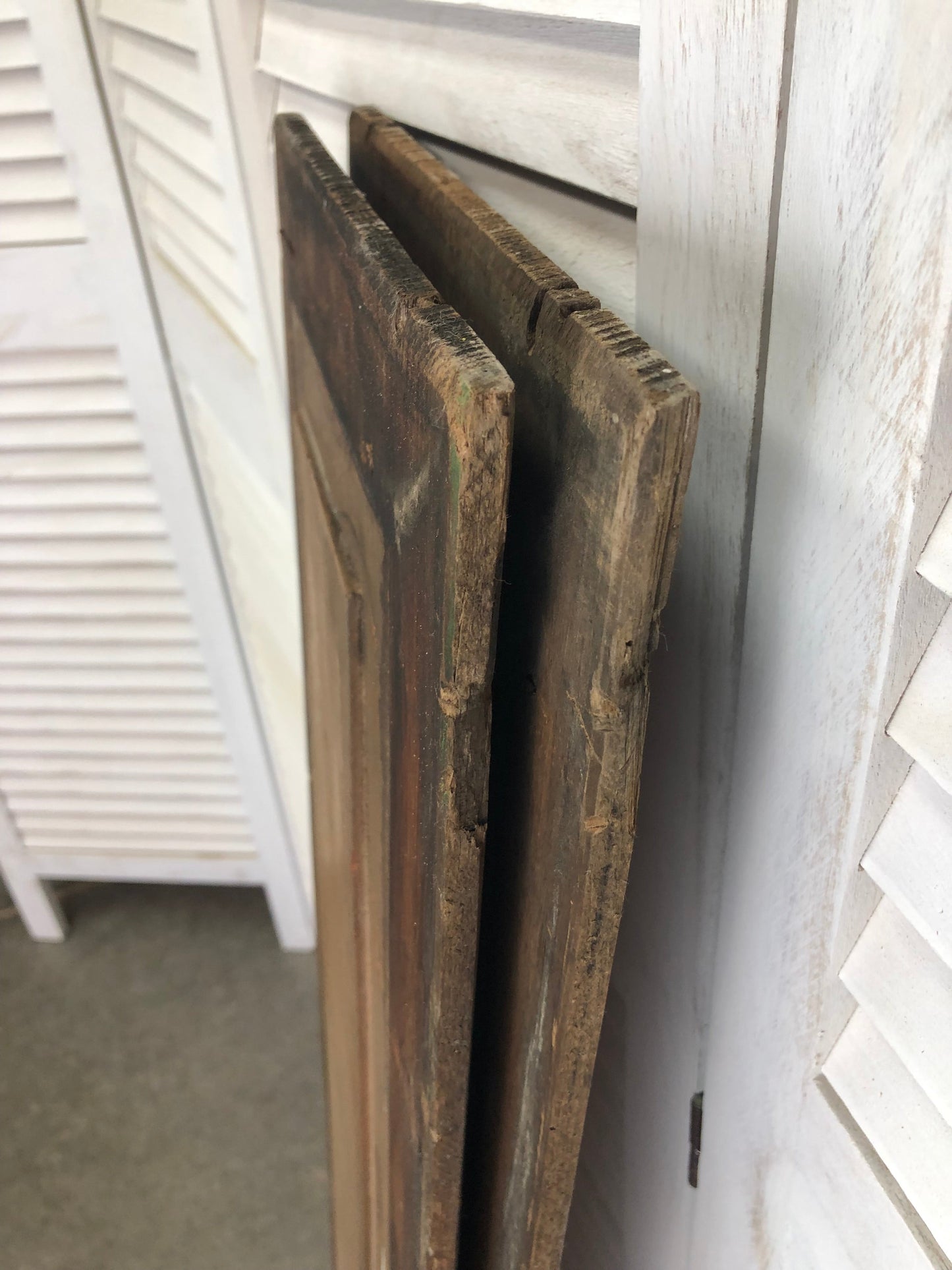 2 Wooden Door Panels, Cupboard Furniture Architectural Salvage, Arts Crafts A67,
