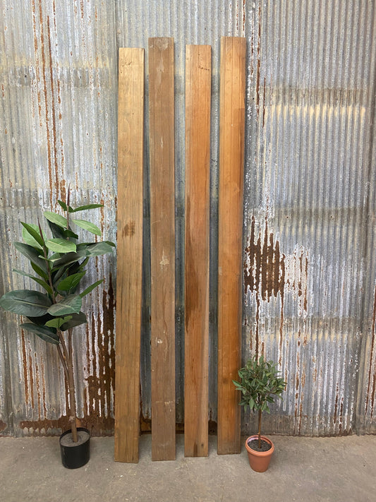 Wood Trim - 4 Wood Trim Pieces, Architectural Salvage, Reclaimed Vintage Wood Baseboard A34 by The Old Grainery (architect...