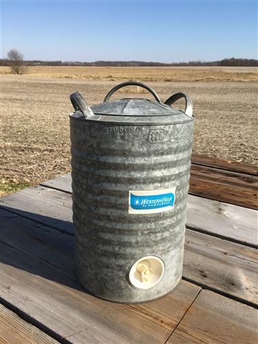 Cooler - Western Field Hawthorne Galvanized Tin 5 Gallon Water Cooler, Vintage Picnic by The Old Grainery (5 Gallon, Coole...