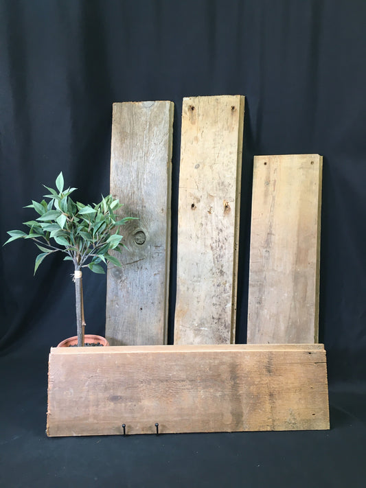 Lumber - 4 Barn Wood Reclaimed Planks, Wall Siding Boards, Rabbet Edge Lumber A53, by The Old Grainery (barn wood, boards,...