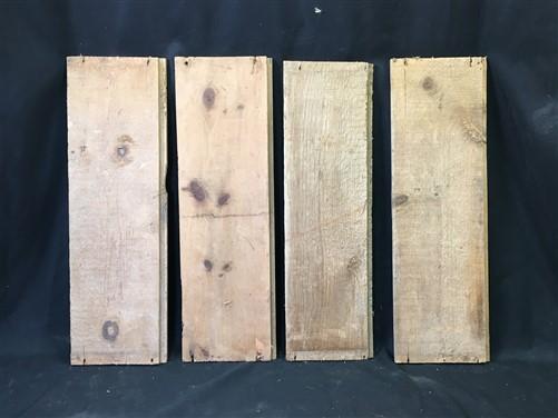 Lumber - 4 Barn Wood Reclaimed Planks, Wall Siding Boards, Rabbet Edge Lumber A55, by The Old Grainery (barn wood, boards,...