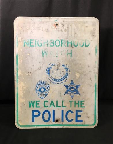 Signs - Neighborhood Watch Street Sign, 24x18 Vintage Metal Road Sign, We Call Police by The Old Grainery (Garage Art, Met...