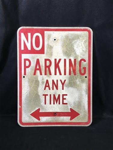 Signs - No Parking Any Time Street Sign, 24x18 Vintage Metal Road Sign, Garage Art, S by The Old Grainery (Garage Art, Met...