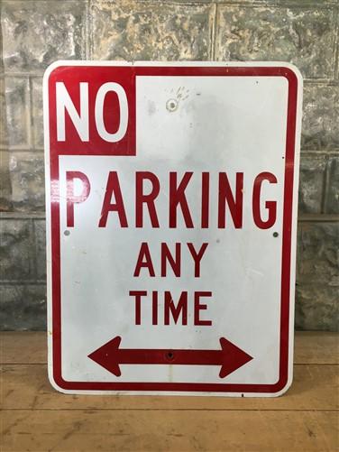 Signs - No Parking Any Time Street Sign, 24x18 Vintage Metal Road Sign, Garage Art, T by The Old Grainery (Garage Art, Met...