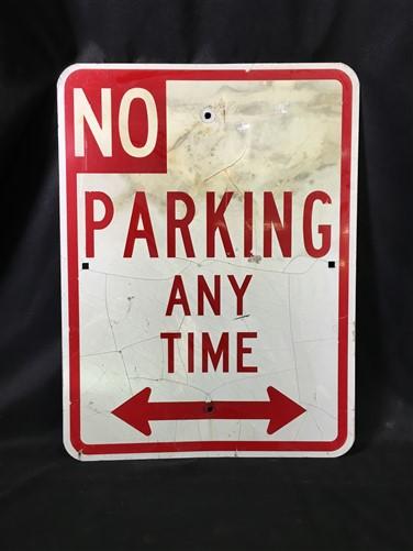 Signs - No Parking Any Time Street Sign, 24x18 Vintage Metal Road Sign, Garage Art, U by The Old Grainery (Garage Art, Met...