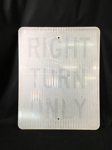 Signs - Turn Right Only Vintage Highway Road Sign, 30x24 Vintage Metal Road Sign B by The Old Grainery (country, man cave...