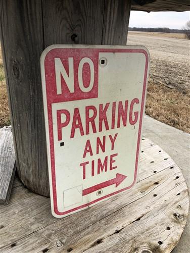 Signs - No Parking Any Time Street Sign,18x12 Vintage Metal Road Sign, Garage Art W by The Old Grainery (Garage Art, Manca...