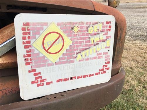 Signs - Neighborhood Watch Vintage Sign, 18x24 "Get the Attitude", Vintage Road Sign G by The Old Grainery (18x24, get the...