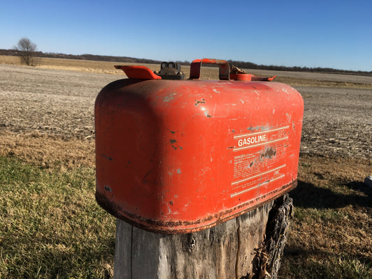 Gas tank - 6 Gallon OMC Gasoline Gas Fuel Tank, Vintage Outboard Boat Motor Gas Can A13 by The Old Grainery (6 gallon, can...