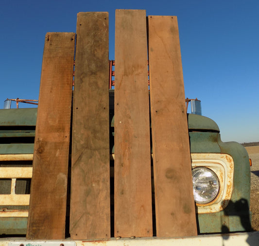 Lumber - 4 Barn Wood Reclaimed Planks, Wall Siding Boards, Rabbet Edge Lumber A45 by The Old Grainery (barn wood, boards,...