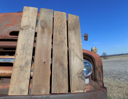 Lumber - 4 Barn Wood Reclaimed Planks, Wall Siding Boards, Rabbet Edge Lumber A46 by The Old Grainery (barn wood, boards,...