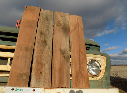 Lumber - 4 Barn Wood Reclaimed Planks, Wall Siding Boards, Rabbet Edge Lumber A49 by The Old Grainery (barn wood, boards,...