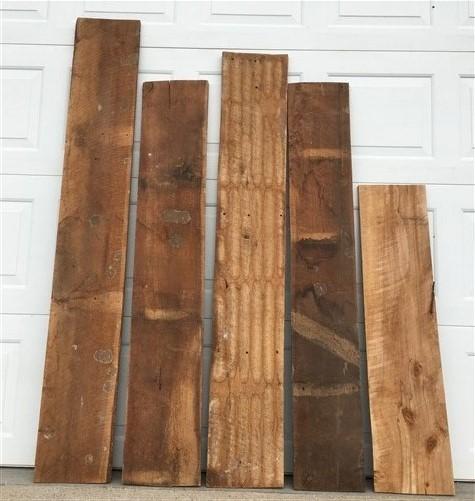 5 Barn Wood Reclaimed Planks, Wall Siding Boards, Lumber Floating Shelf A40,