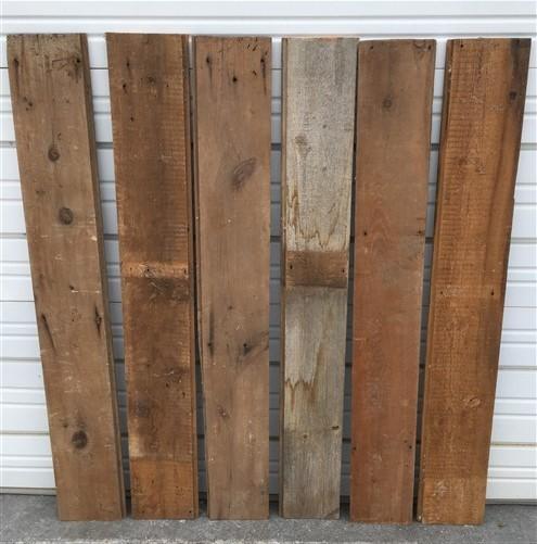 Reclaimed Wood - 6 Barn Wood Reclaimed Planks, Wall Siding Boards, Rabbet Edge Lumber A42, by The Old Grainery (barn wood,...